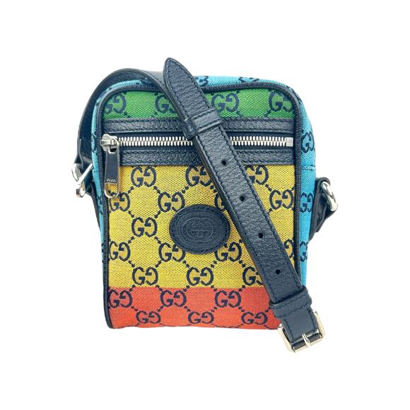 Gucci Monogram Mini Multicolor Crossbody Bag - Picture 1 of 8